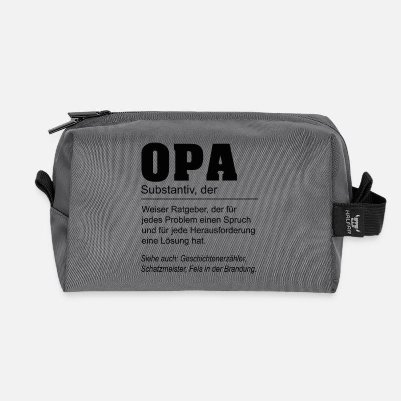 Opa Definition - Recycelte Kulturtasche - Anthrazit