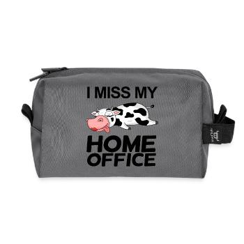 Home Office Saying Funny - Recycled Toiletry Zip Bag - anthracite - Front
