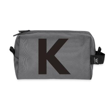 K - Recycelte Kulturtasche - Anthrazit - Vorne