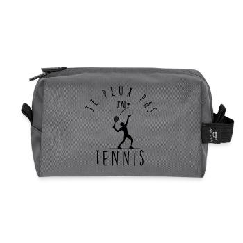 Ich kann nicht, ich habe Tennis. - Recycelte Kulturtasche - Anthrazit - Vorne