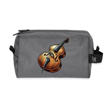 kontrabass musikinstrument - Recycelte Kulturtasche - Anthrazit - Vorne