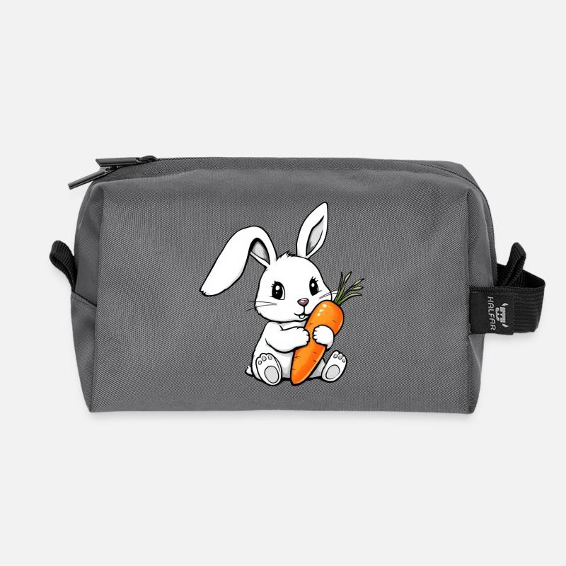 Häschen - Recycelte Kulturtasche - Anthrazit