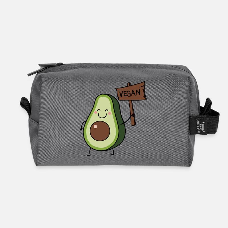 Vegane Avocado - Recycelte Kulturtasche - Anthrazit