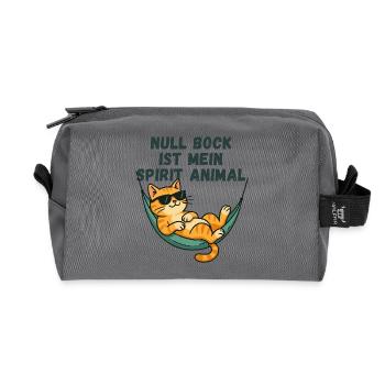 Katze Hängematte Spirit Animal - Recycelte Kulturtasche - Anthrazit - Vorne