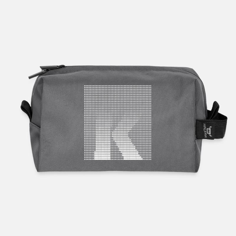 Letter K, name, the letter K - Recycled Toiletry Zip Bag - anthracite