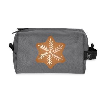 Lebkuchen Keks | Gingerbread cookies - Recycelte Kulturtasche - Anthrazit - Vorne