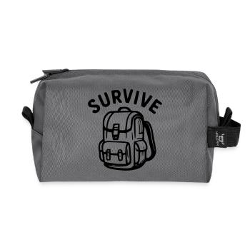 Survive - backpack - Recycled Toiletry Zip Bag - anthracite - Front