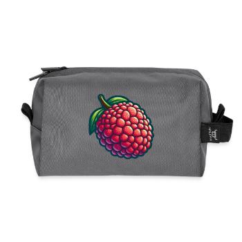Litschi natürliche Illustration - Recycelte Kulturtasche - Anthrazit - Vorne