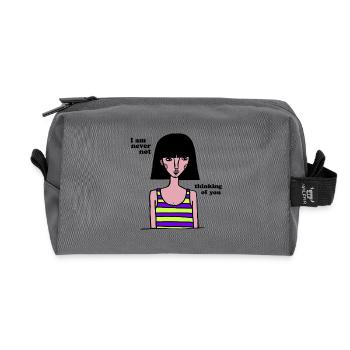 Mind Hijacked - Recycled Toiletry Zip Bag - anthracite - Front