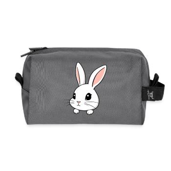 Lapin Mignon - Trousse de toilette en tissu recyclé - anthracite - Devant