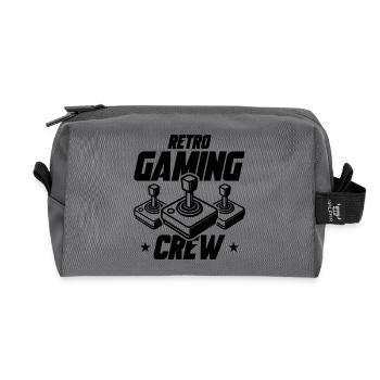 Retro Gaming Crew Gamer - Trousse de toilette en tissu recyclé - anthracite - Devant