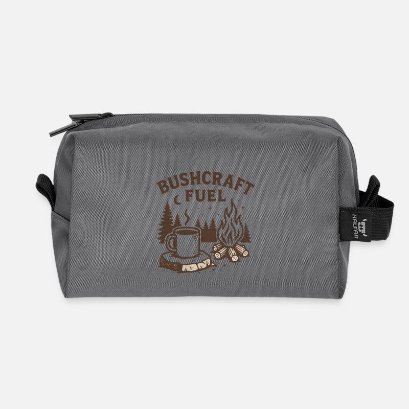 Bushcraft fuel - Recycled Toiletry Zip Bag - anthracite