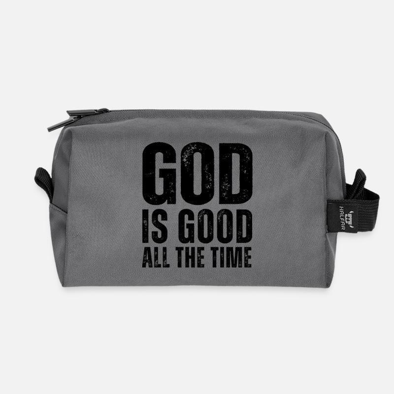 GOTT IST DIE GANZE ZEIT GUT - Recycelte Kulturtasche - Anthrazit