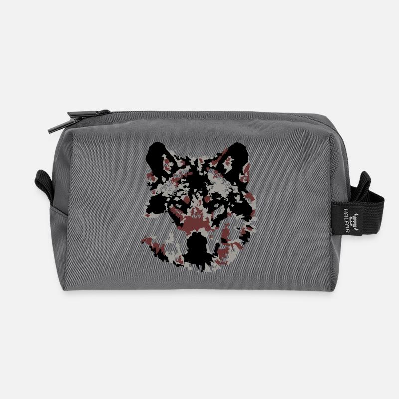 Canis Lupus - Recycelte Kulturtasche - Anthrazit
