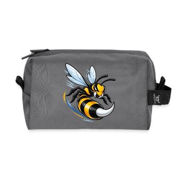 Guêpe dynamique en vol - Trousse de toilette en tissu recyclé - anthracite - Devant