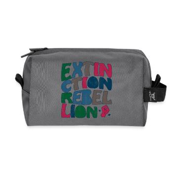 Extinction rebellion retro - Recycelte Kulturtasche - Anthrazit - Vorne
