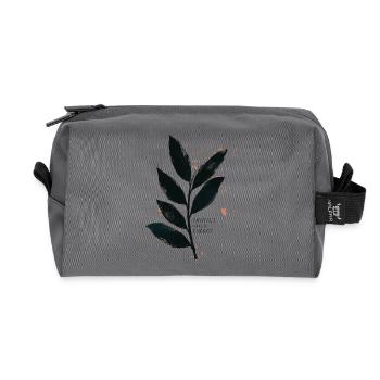 Protégez votre énergie - Conception de pleine conscience - Trousse de toilette en tissu recyclé - anthracite - Devant