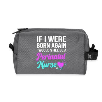 Obgyny Obstetrics Midwife - Recycled Toiletry Zip Bag - anthracite - Front