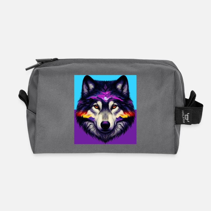 Wolf - Recycled Toiletry Zip Bag - anthracite