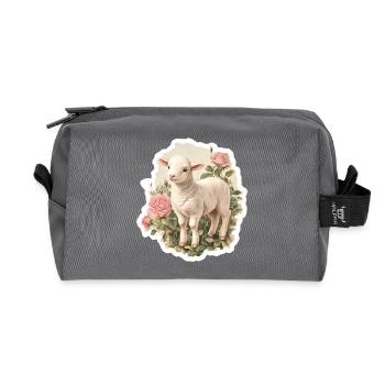 Lamb - Recycled Toiletry Zip Bag - anthracite - Front