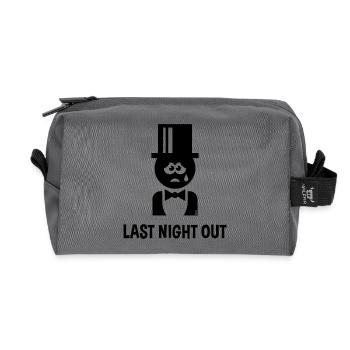 Bräutigam – Last Night Out (JGA / Polterabend / B) - Recycled Toiletry Zip Bag - anthracite - Front
