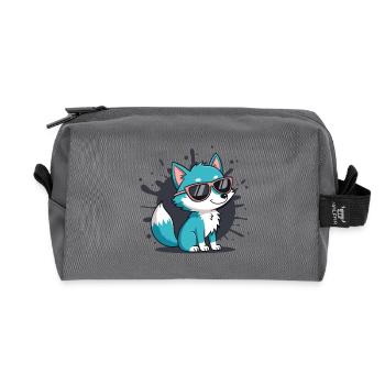 Blue Fox Sonnenbrille - Recycelte Kulturtasche - Anthrazit - Vorne