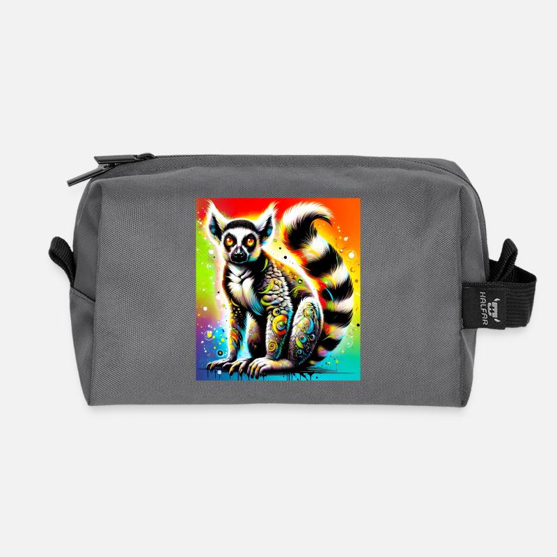 Lemur - Recycled Toiletry Zip Bag - anthracite