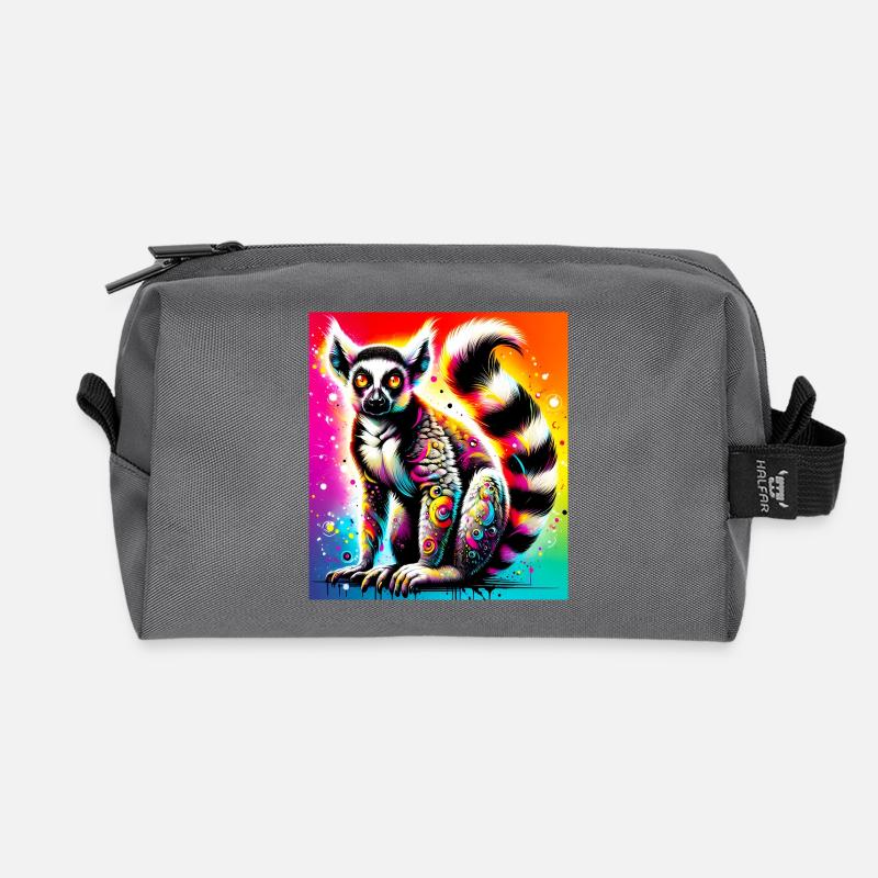 Lemur - Recycelte Kulturtasche - Anthrazit