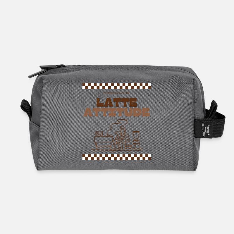 Latte Attitude - Recycelte Kulturtasche - Anthrazit
