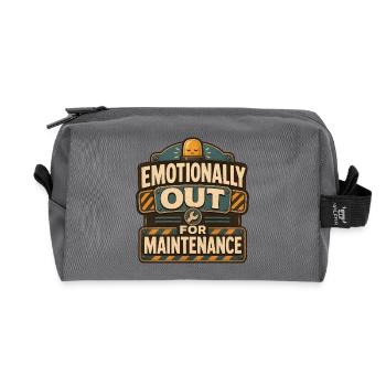 Emotionally Out For Maintenance - Recycelte Kulturtasche - Anthrazit - Vorne