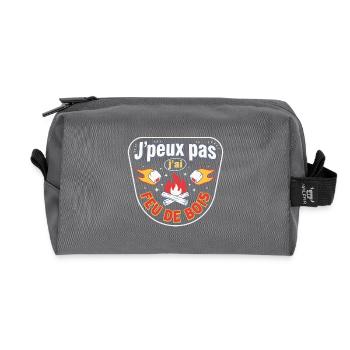 Feu de Bois Plaisant Patch - Trousse de toilette en tissu recyclé - anthracite - Devant