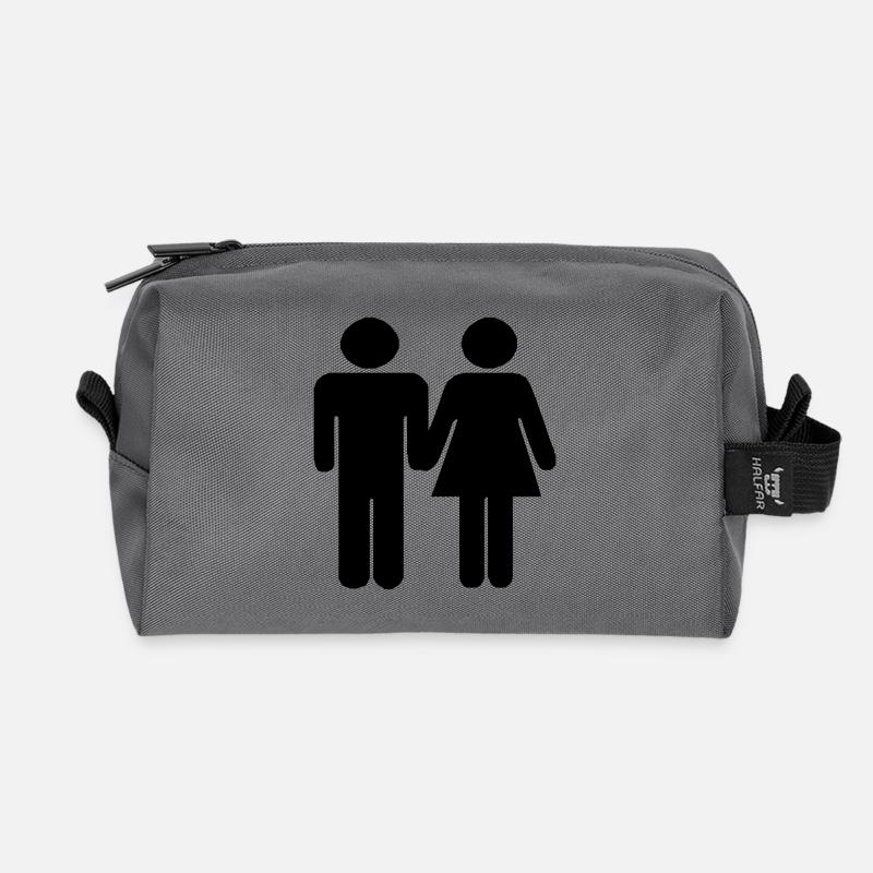 Paar - Recycelte Kulturtasche - Anthrazit