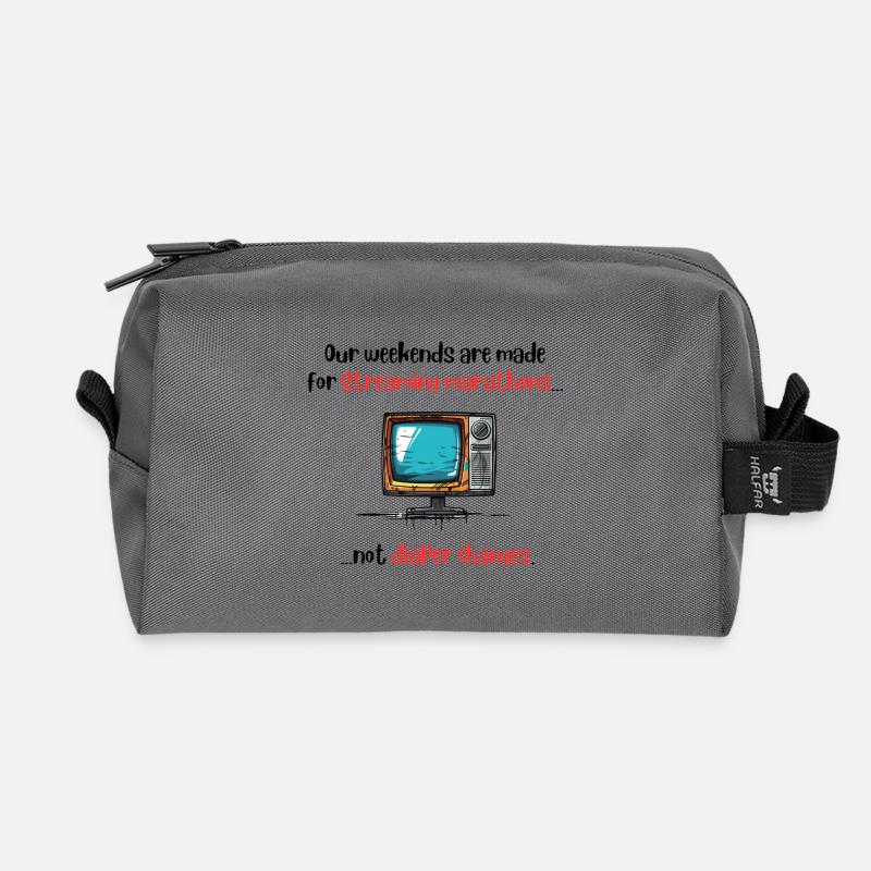 Our weekends are made for Streaming marathons - Recycelte Kulturtasche - Anthrazit