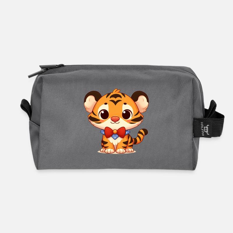 Tiger 3 - Recycled Toiletry Zip Bag - anthracite