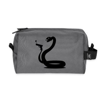 Black Snake - Recycled Toiletry Zip Bag - anthracite - Front