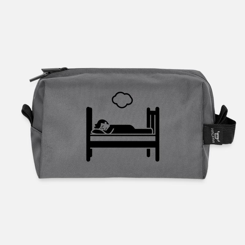 Schlafen Bett - Recycelte Kulturtasche - Anthrazit
