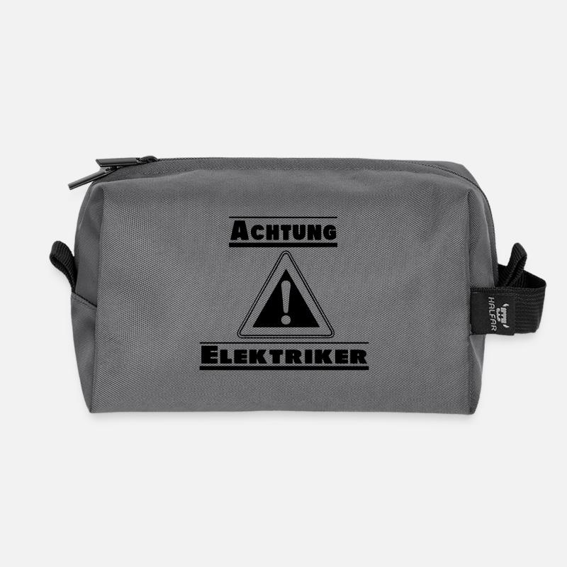 Elektriker Handwerker Achtung Elektriker (25) - Recycelte Kulturtasche - Anthrazit