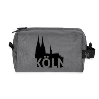 Kölner Dom - Recycled Toiletry Zip Bag - anthracite - Front