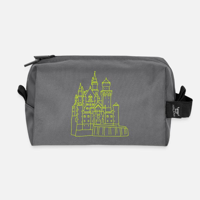 Schloss Neuschwanstein - Recycelte Kulturtasche - Anthrazit