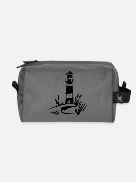 Leuchtturm Design klassisch - Recycelte Kulturtasche - Anthrazit