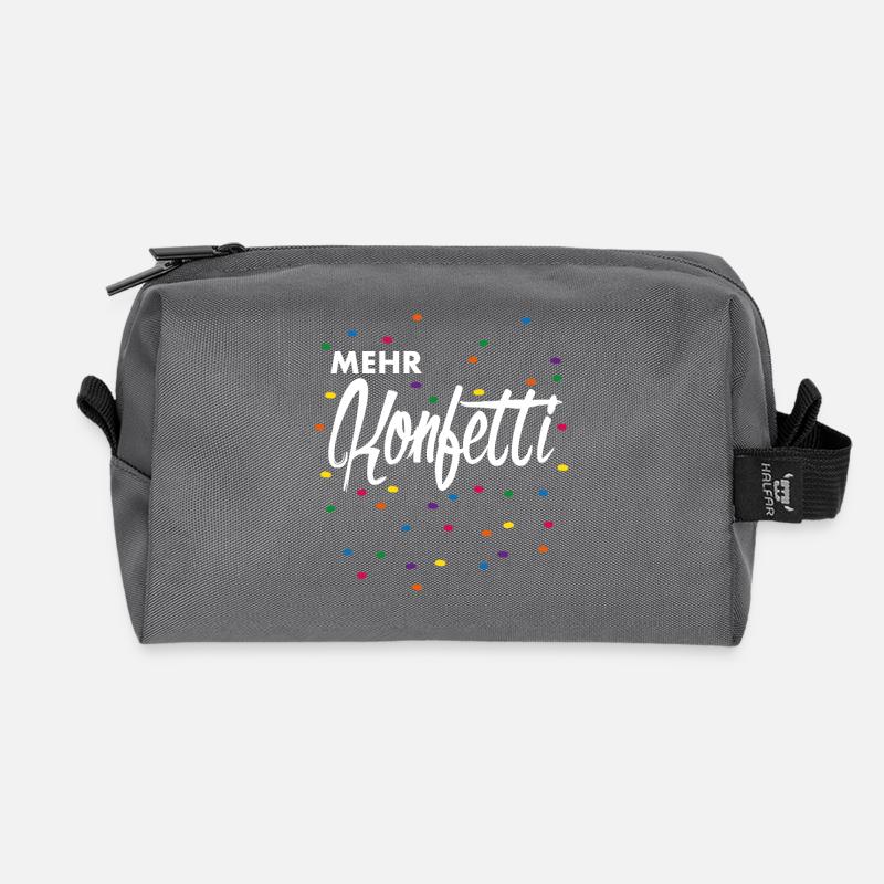 Mehr Konfetti - Recycelte Kulturtasche - Anthrazit
