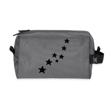 stars - Recycled Toiletry Zip Bag - anthracite - Front