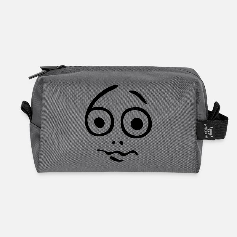 Aide, il ya 60 ans! - Trousse de toilette en tissu recyclé - anthracite