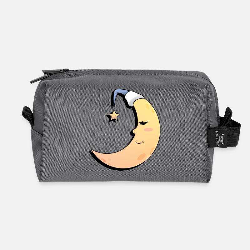 Gute Nacht Mond - Recycelte Kulturtasche - Anthrazit
