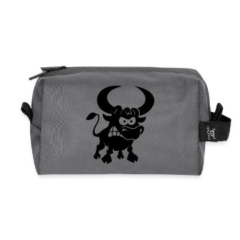 vl087a_stier_1c - Recycled Toiletry Zip Bag - anthracite - Front