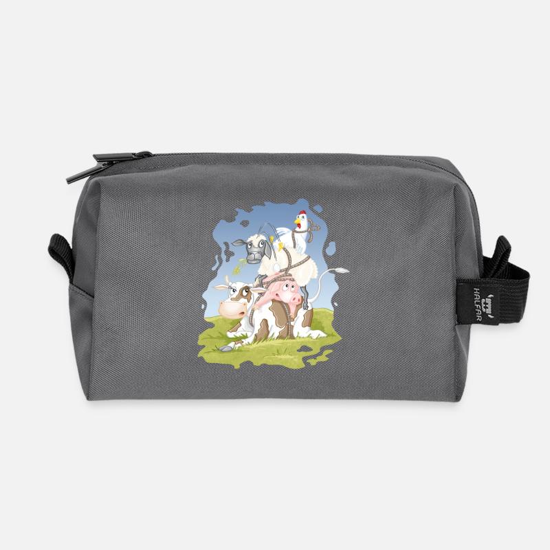 eierlegende Wollmilchsau - Recycelte Kulturtasche - Anthrazit