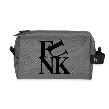 Funk music - Recycled Toiletry Zip Bag - anthracite - Front