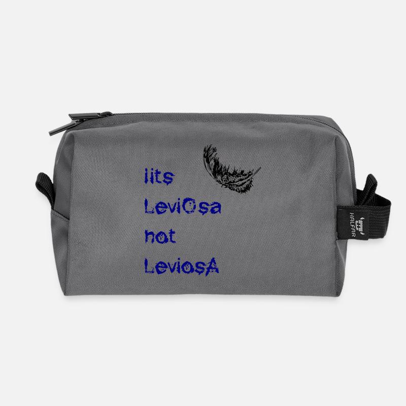 leviosa feder schwarz blau - Recycelte Kulturtasche - Anthrazit
