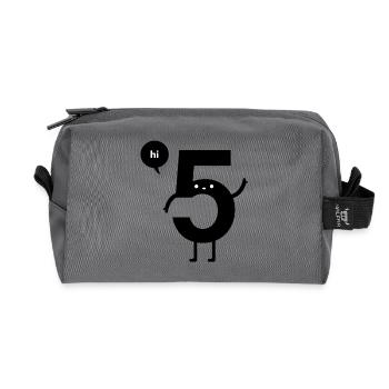 hi 5 - Recycled Toiletry Zip Bag - anthracite - Front