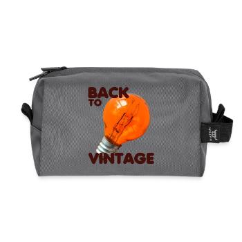 Back to Vintage Glühlampe - Recycelte Kulturtasche - Anthrazit - Vorne